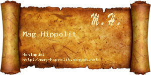 Mag Hippolit névjegykártya